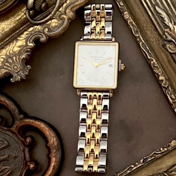 ROSEFIELD • The Octogon XS Duotone Silver Gold Watch Includes Box - Picture 5 of 8